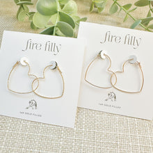 Load image into Gallery viewer, 30MM GOLD HEART HOOPS