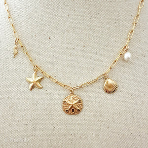 GOLDEN SEA CHARM NECKLACE