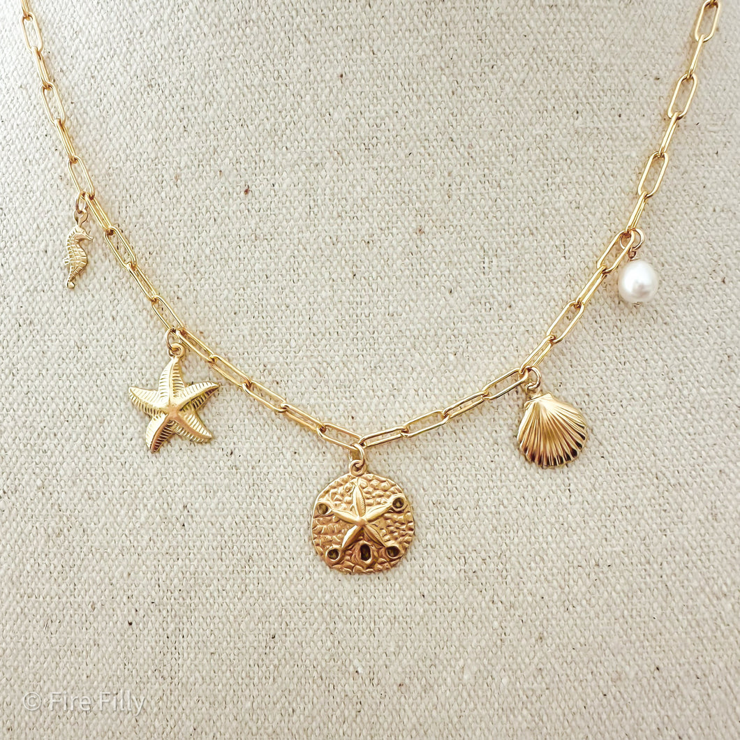 GOLDEN SEA CHARM NECKLACE