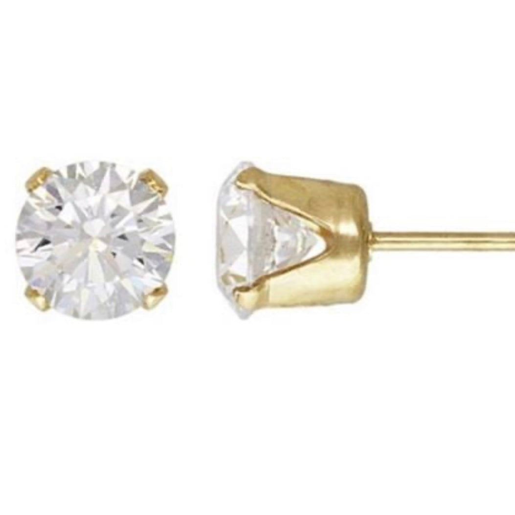 GOLD CRYSTAL STUDS