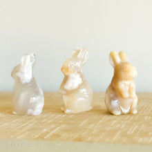 Load image into Gallery viewer, FLOWER AGATE BUNNY