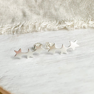 SILVER CONSTELLATION HOOPS