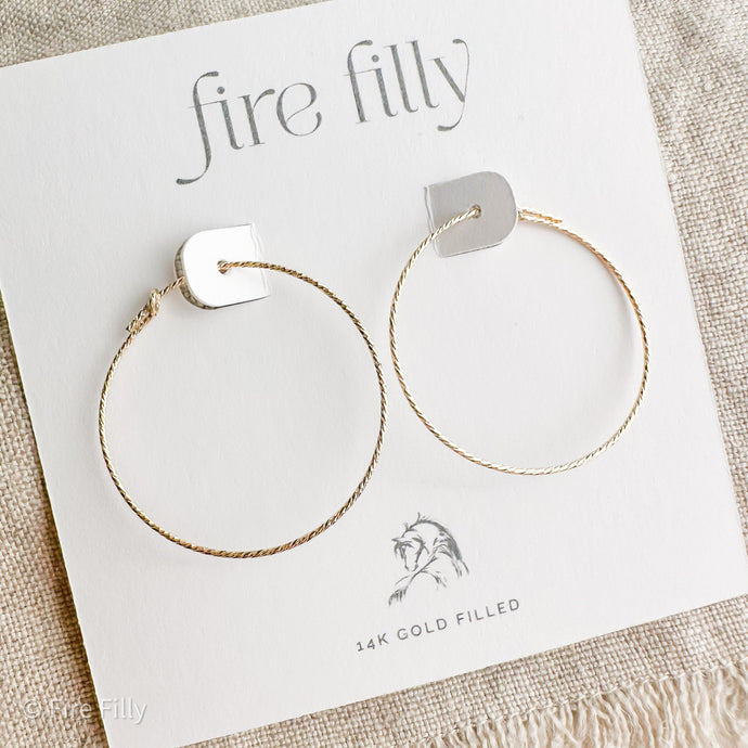 30MM GOLD SPARKLE HOOPS