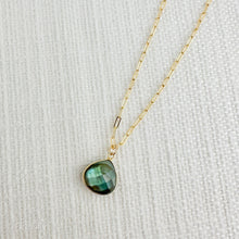 Load image into Gallery viewer, GOLD LABRADORITE NECKLACE