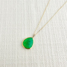 Load image into Gallery viewer, FACETED GREEN ONYX NECKLACE