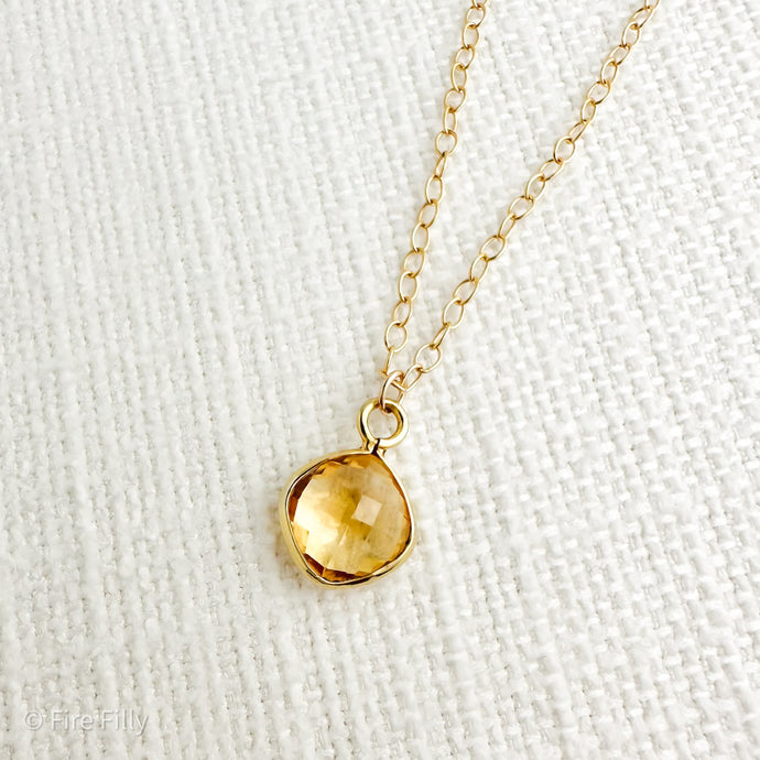 FACETED CITRINE NECKLACE