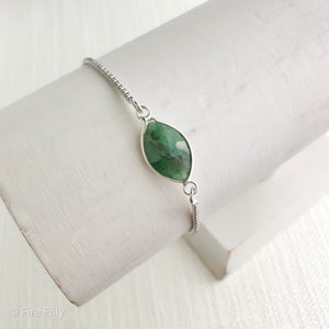 EMERALD WHITE GOLD SLIDER