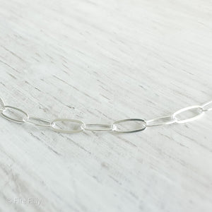 SILVER PAPERCLIP ANKLET