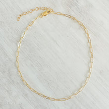 Load image into Gallery viewer, GOLD PAPERCLIP ANKLET