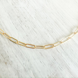 GOLD PAPERCLIP ANKLET