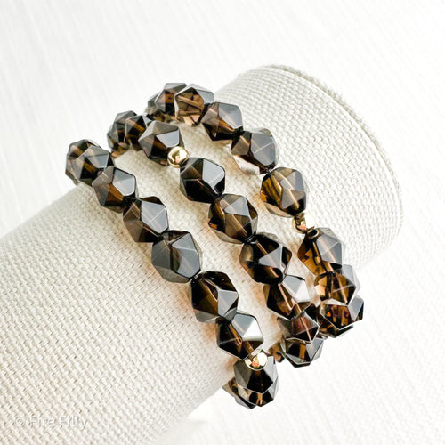 SMOKY QUARTZ STAR LUXE BRACELET