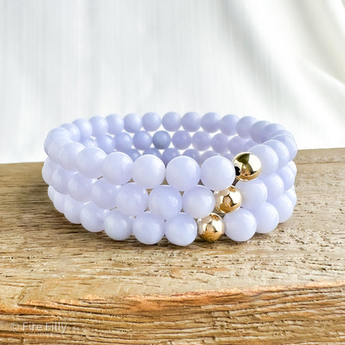 6MM BLUE LACE AGATE BRACELET
