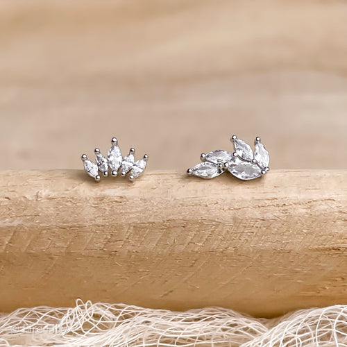 TIARA CRYSTAL BALL BACK STUD