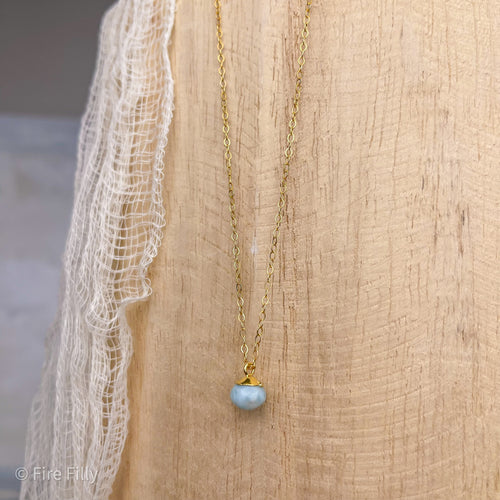LARIMAR DROP NECKLACE