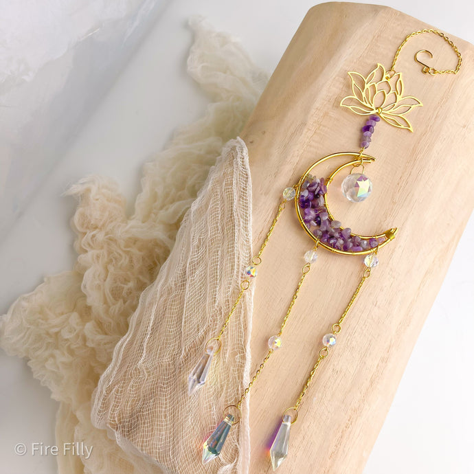 AMETHYST LOTUS SUNCATCHER