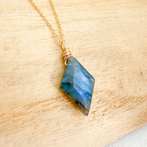 LABRADORITE AURORA NECKLACE