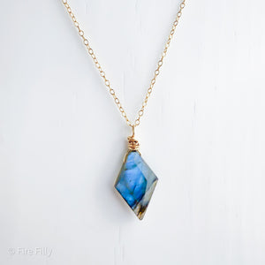 LABRADORITE AURORA NECKLACE