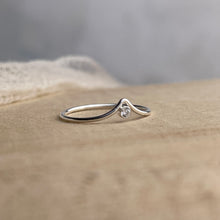 Load image into Gallery viewer, SOLITAIRE CHEVRON RING, 2 OPTIONS