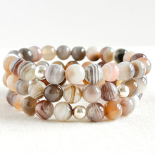 Load image into Gallery viewer, 8MM BOTSWANA AGATE BRACELET