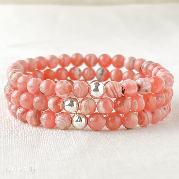 6MM RHODOCHROSITE BRACELET