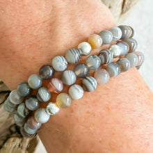Load image into Gallery viewer, 6MM BOTSWANA AGATE BRACELET
