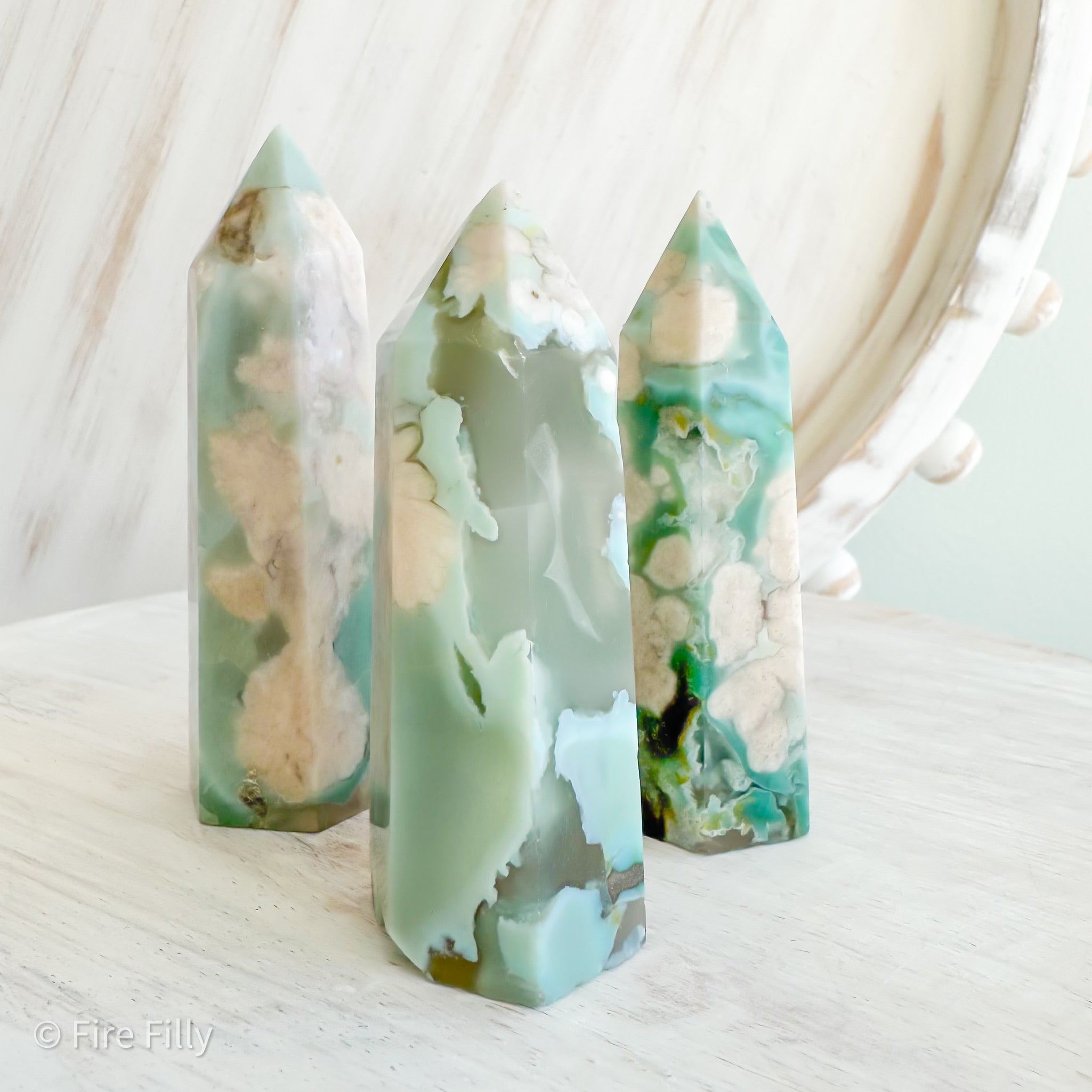 GREEN FLOWER AGATE TOWER – Fire Filly