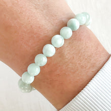 Load image into Gallery viewer, 8MM GREEN MOONSTONE BRACELET