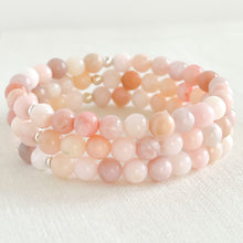 Load image into Gallery viewer, 6MM PERUVIAN PINK OPAL BRACELET