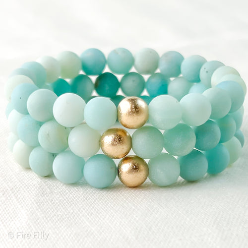 8MM MATTE AMAZONITE BRACELET