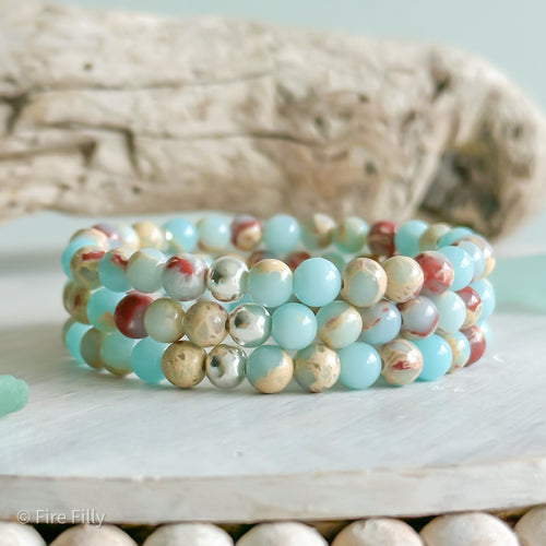 6MM SEA SEDIMENT JASPER BRACELET