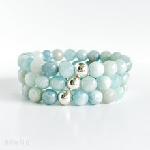 Load image into Gallery viewer, 8MM AQUAMARINE LUXE BRACELET