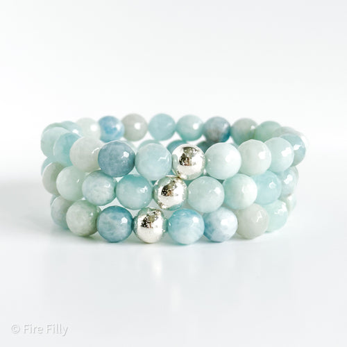 8MM AQUAMARINE LUXE BRACELET